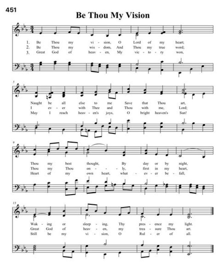 Be Thou My Vision Hymn Be Thou My Vision Hymn