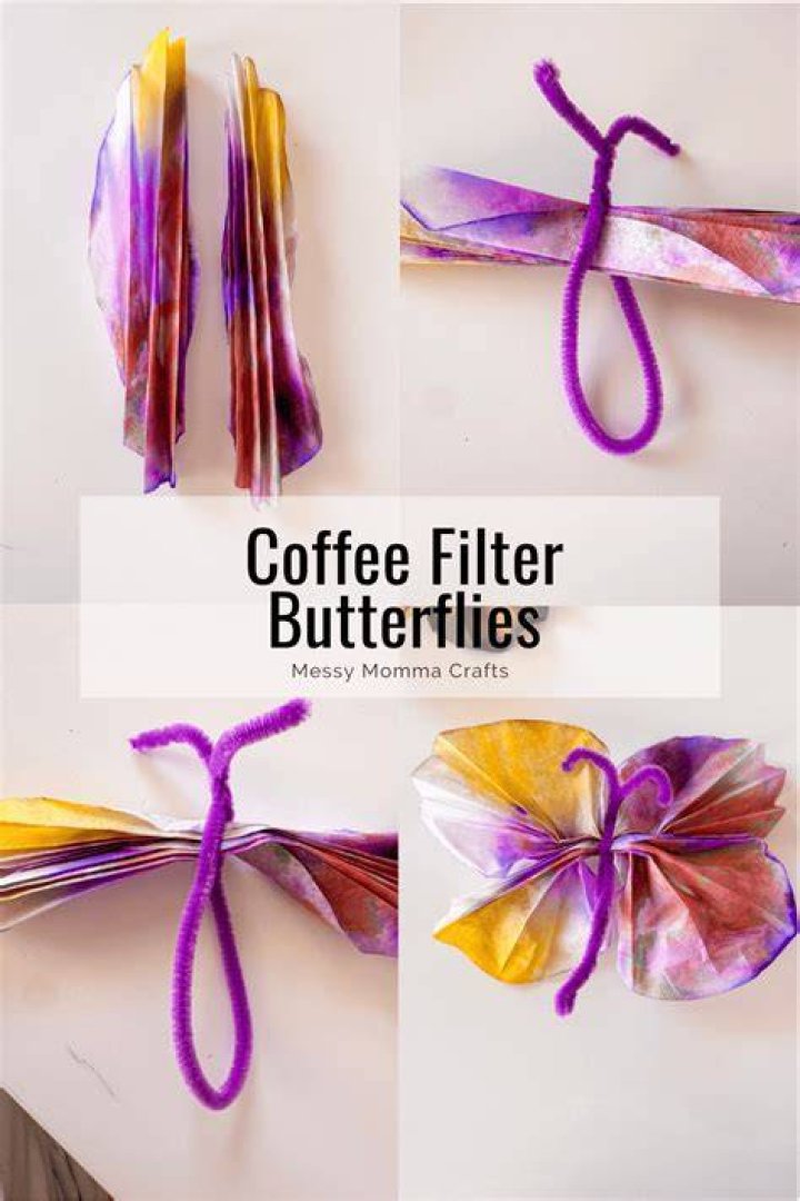 Coffee Filter Butterfly Step 1