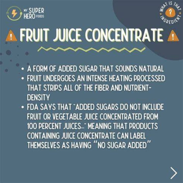 Does From Concentrate mean added sugar?
