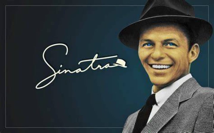 Frank Sinatra picture on panels at gala opening
