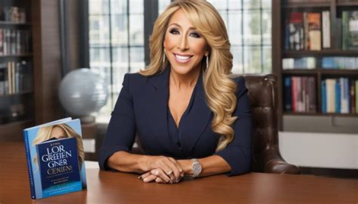 Lori Greiner holding her book, "Invent it, Sell it, Bank it" published in 2014.